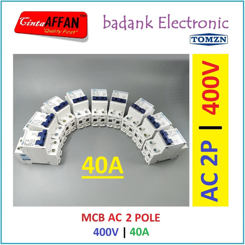 MCB AC C40 40A 220V 2P Circuit Breaker Solar PV Panel Surya PLTS